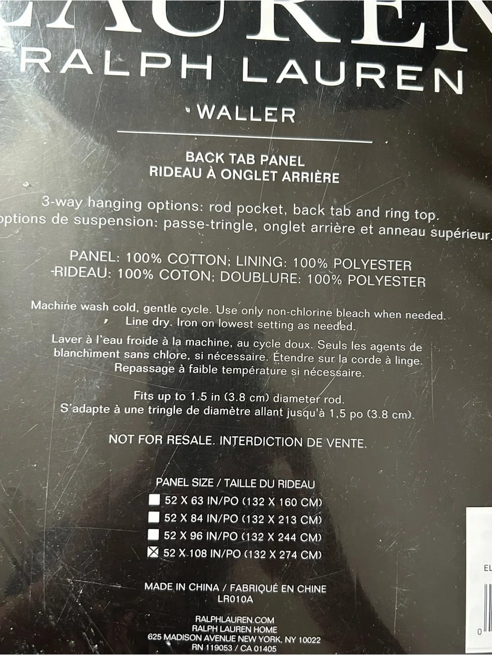 Lauren Ralph Lauren Blackout Curtain Panels Set of 2 52x108 Blackout Natural